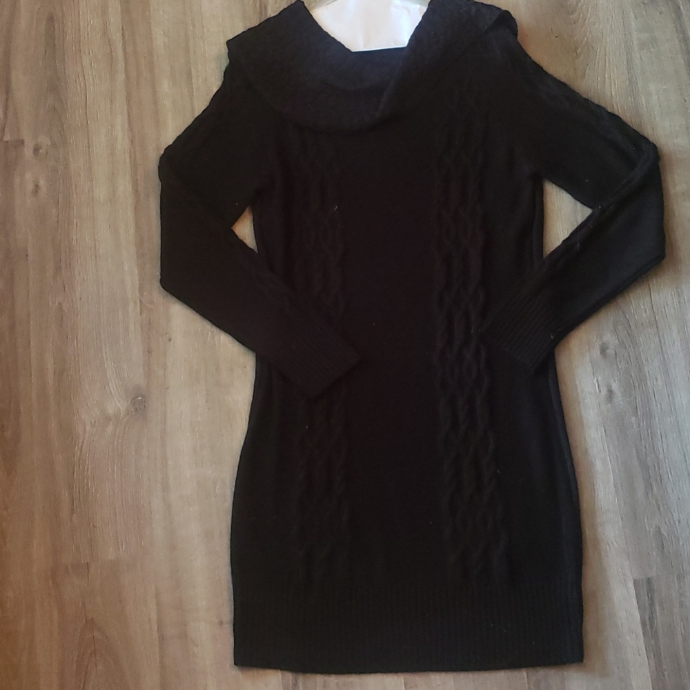 Black turtleneck sweater dress size XL
